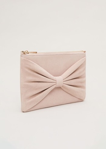 Phase Eight Oversized Bow Bags Cream Canada | JLTGAR-780